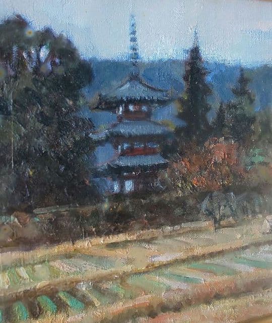 絵画 秋元清弘 『法輪寺』