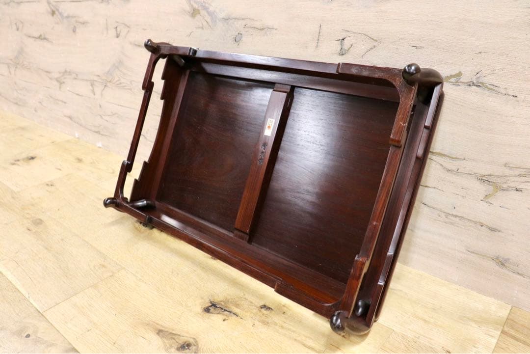 GMIH95C○大阪唐木指物 花台 通産大臣指定 伝統工芸品 飾り台 床の間 和