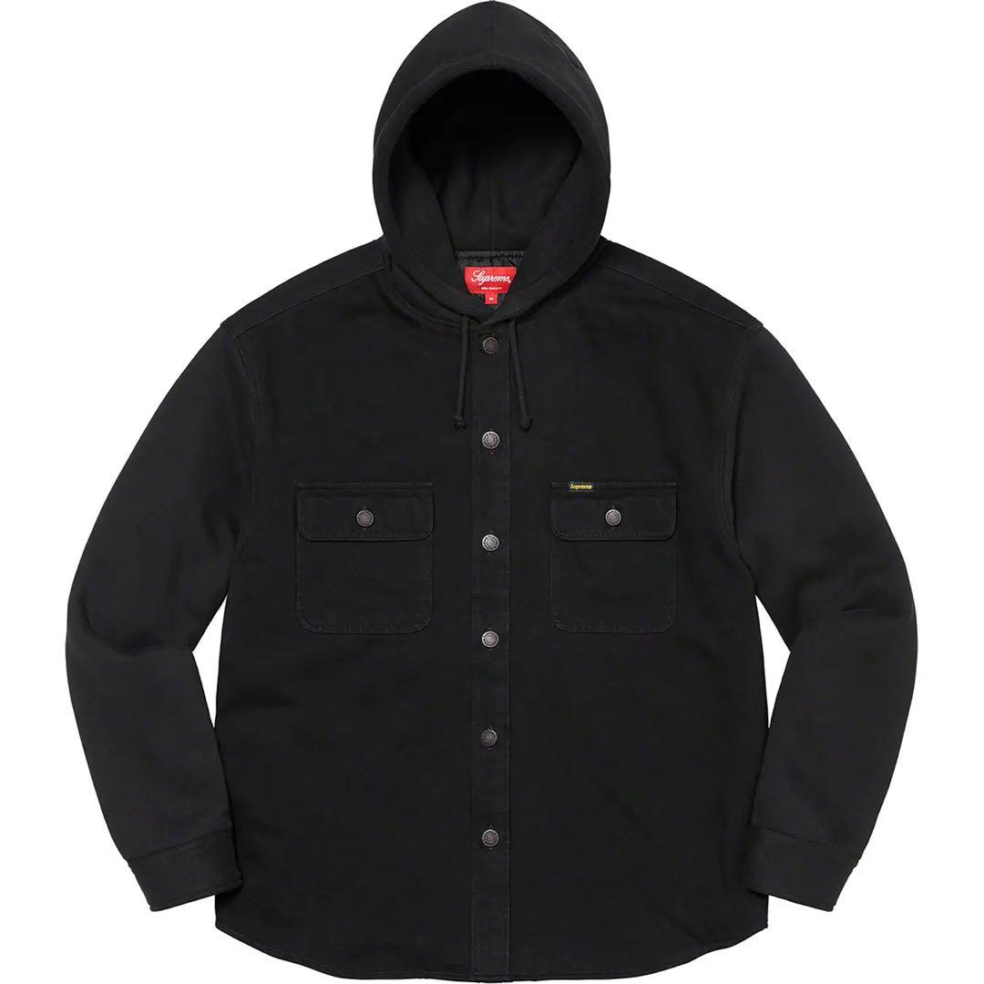 トップス Supreme Fleece Hooded Denim Shirt