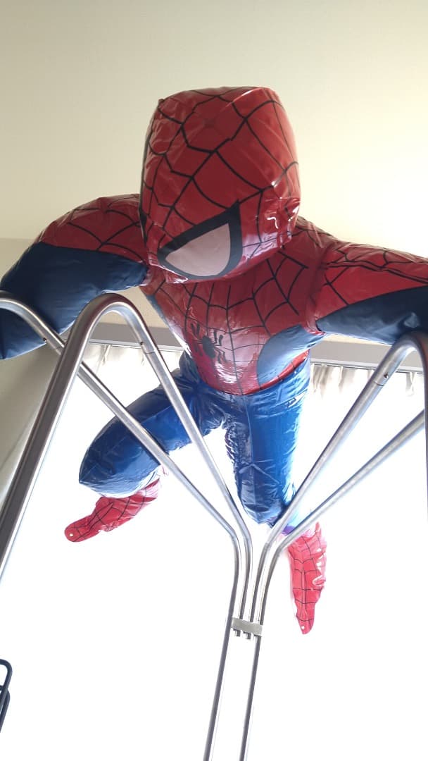 激レア ビンテージ Marvel インフレータブル 等身大スパーダーマン人形