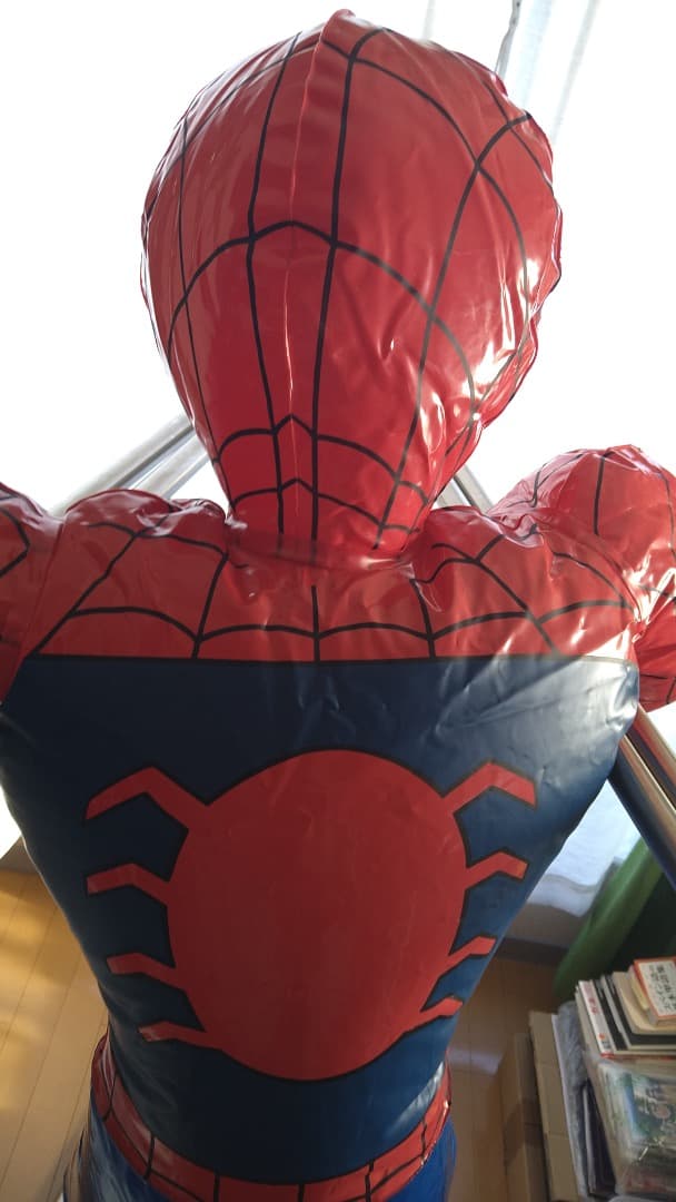 激レア ビンテージ Marvel インフレータブル 等身大スパーダーマン人形
