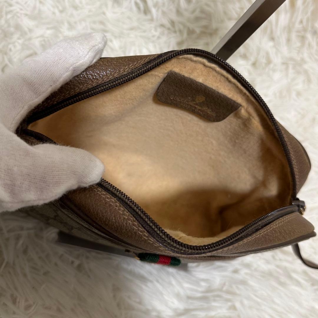 値下げ オールドグッチ GG 金具 レザー ショルダーバッグ シェリーライン