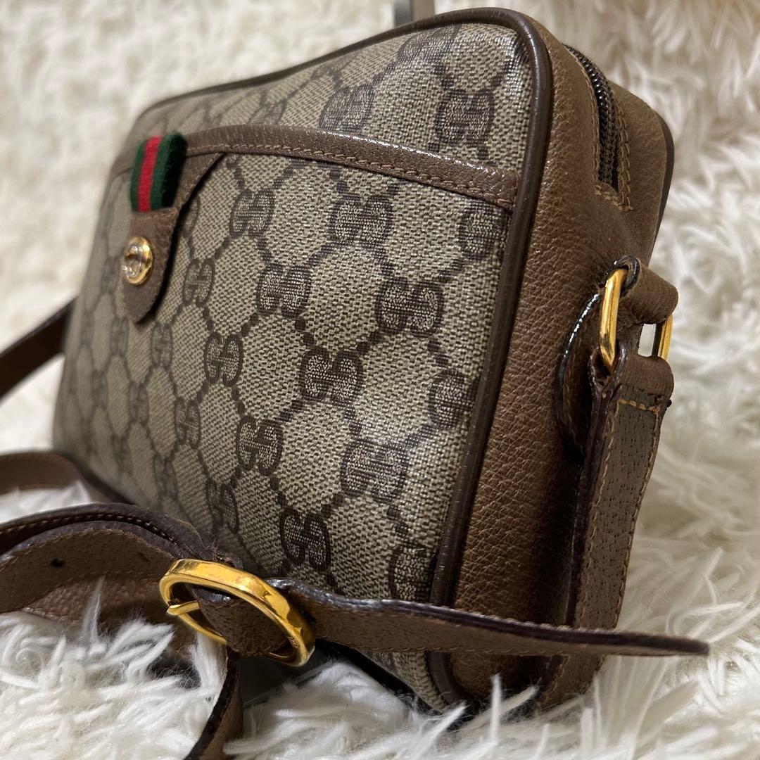 値下げ オールドグッチ GG 金具 レザー ショルダーバッグ シェリーライン