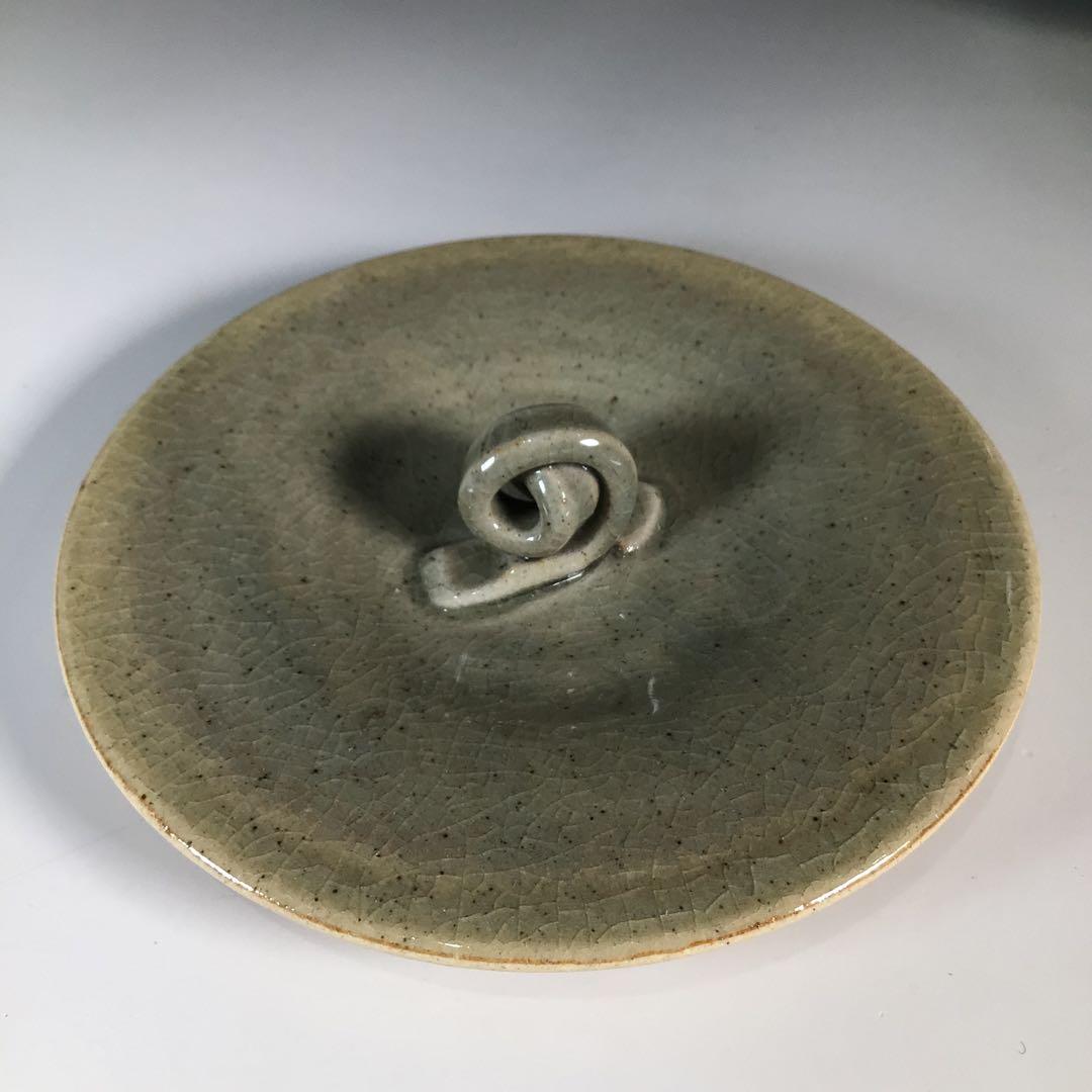 Ｎ１６５　水指　『明神窯　岡本高始造』『練上水指』　共箱　茶道具