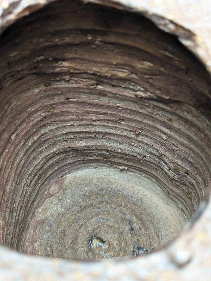 【水漏れあり】森一洋 備前焼 花入 花器 フラワーベース 置物 インテリア 花瓶