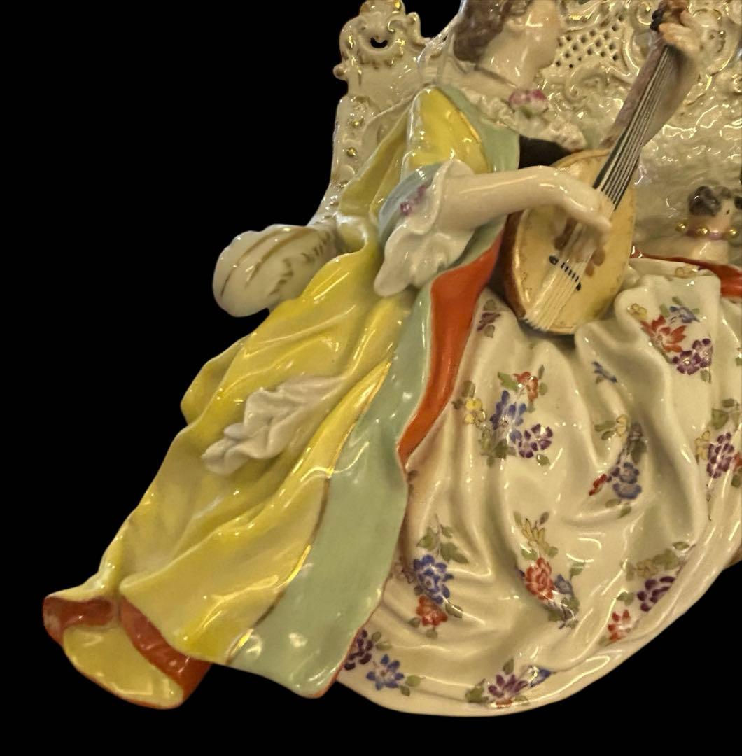 美品★Meissen (ソファーの二人)ケンドラー　マイセン　フィギュリン　人形