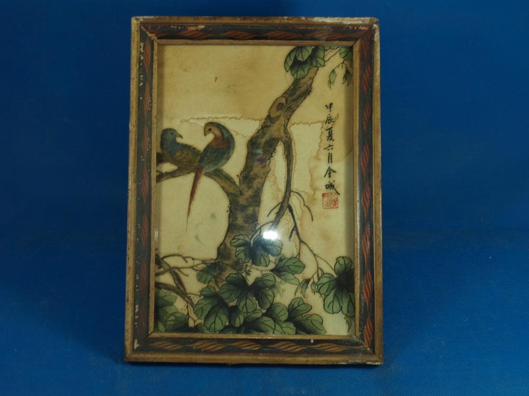 解体屋さん委託品　中国古美術 清時代木製肉筆絵※激安骨董品 N1476B19-3
