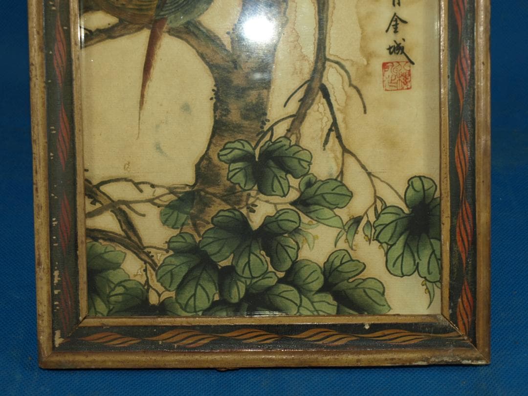 解体屋さん委託品　中国古美術 清時代木製肉筆絵※激安骨董品 N1476B19-3