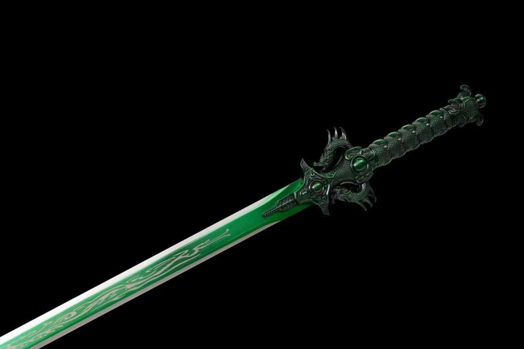 【青竹鋒雲剣】古兵器 刀装具 日本刀　模造刀 居合刀 武士道 鑑賞用 美術刀