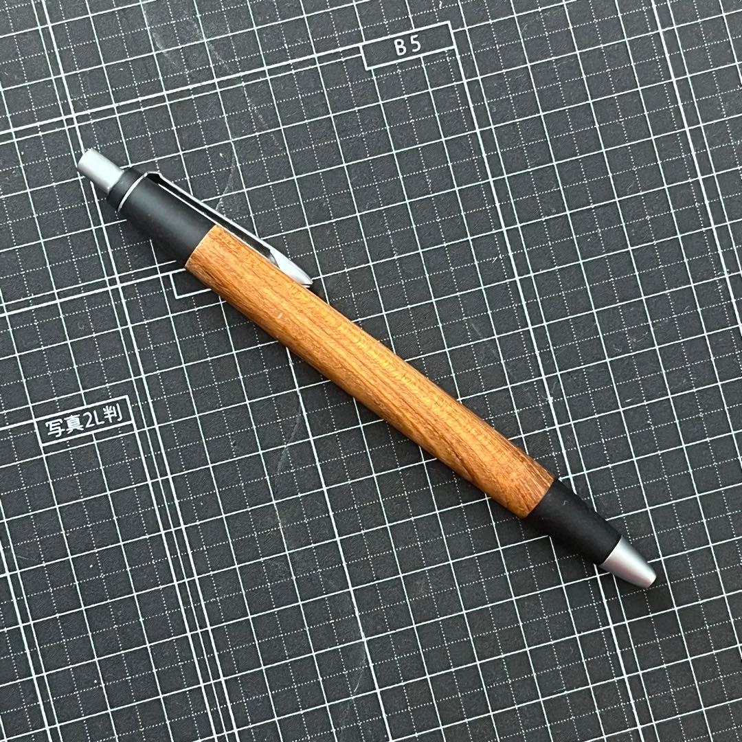 にくだんご◆野原工芸 エンジュの太軸ペン 刻印あり