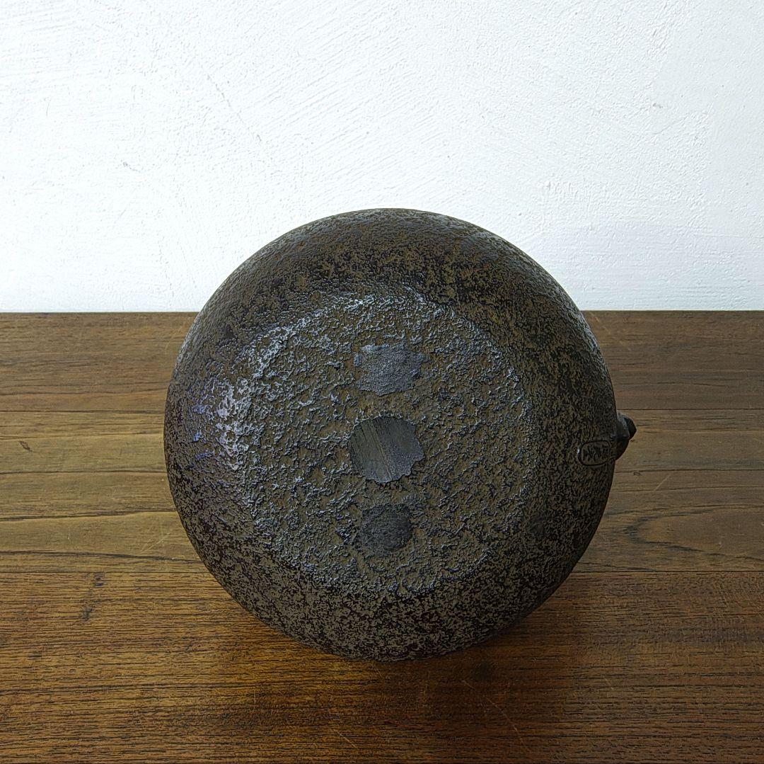 南部鉄器【照光堂】アラレ 鉄瓶 錆色 未使用