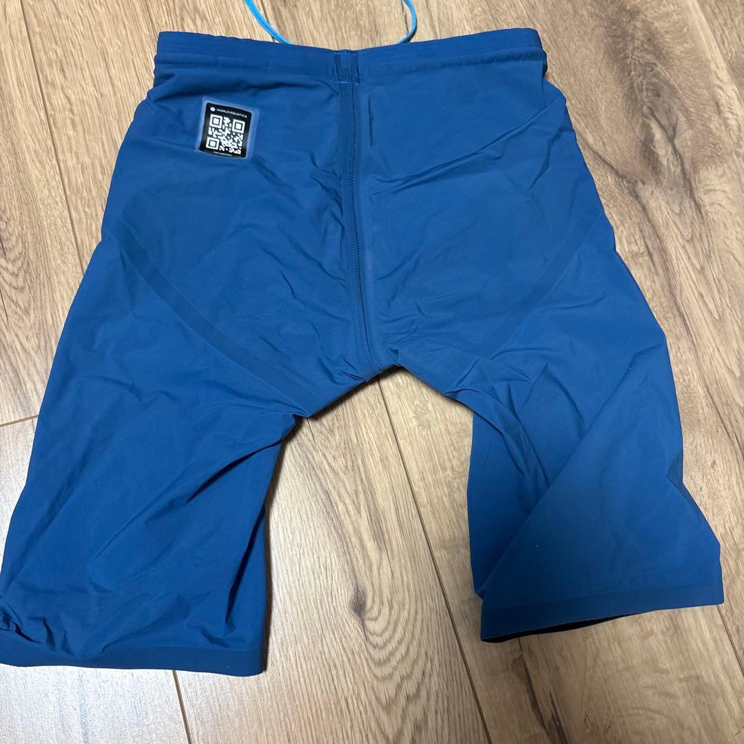 arena 競泳用水着 ネイビー QRコード付き