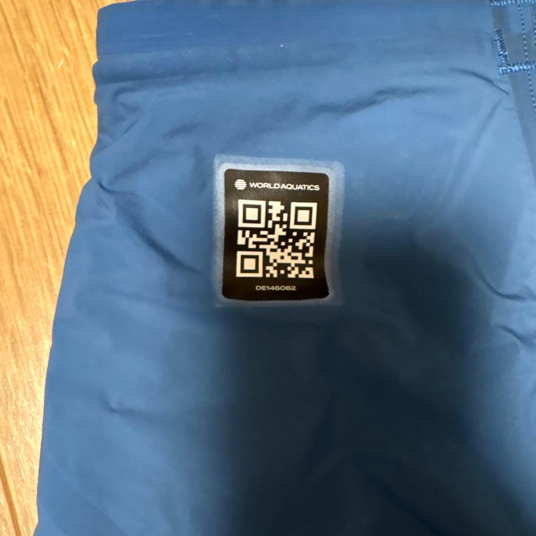 arena 競泳用水着 ネイビー QRコード付き