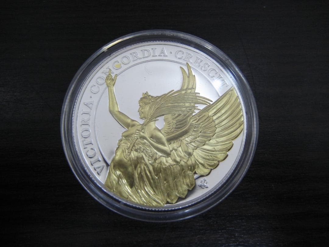 セントヘレナ 勝利の女神 1オンス 1ポンド ゴールドプレート プルーフ銀貨