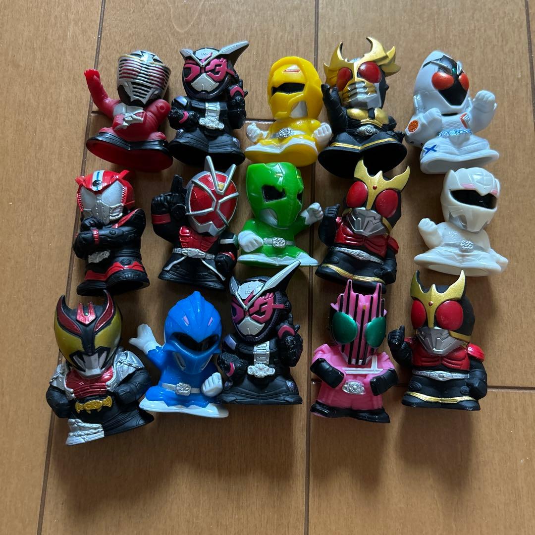 スーパー戦隊、仮面ライダー　ソフビ人形