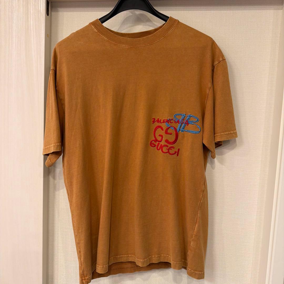 GUCCI x BALENCIAGA コラボ Tシャツ ブラウン