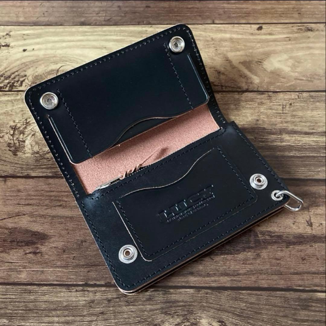 【高山道博】ミドルトラッカーウォレットアポロコンチョ【お札を折らずに収納】