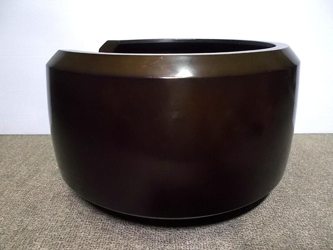 茶道具 風炉釜セット 茶釜 釜環 未使用五徳 重厚唐銅面取風炉 送料込み