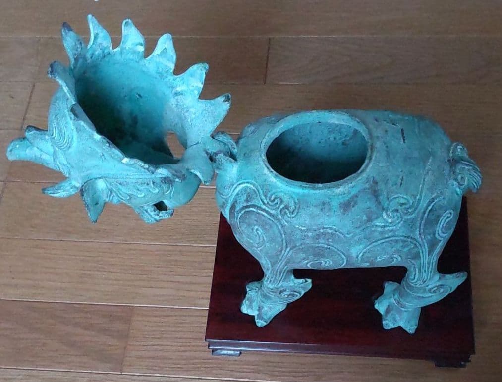 青銅　麒麟香炉