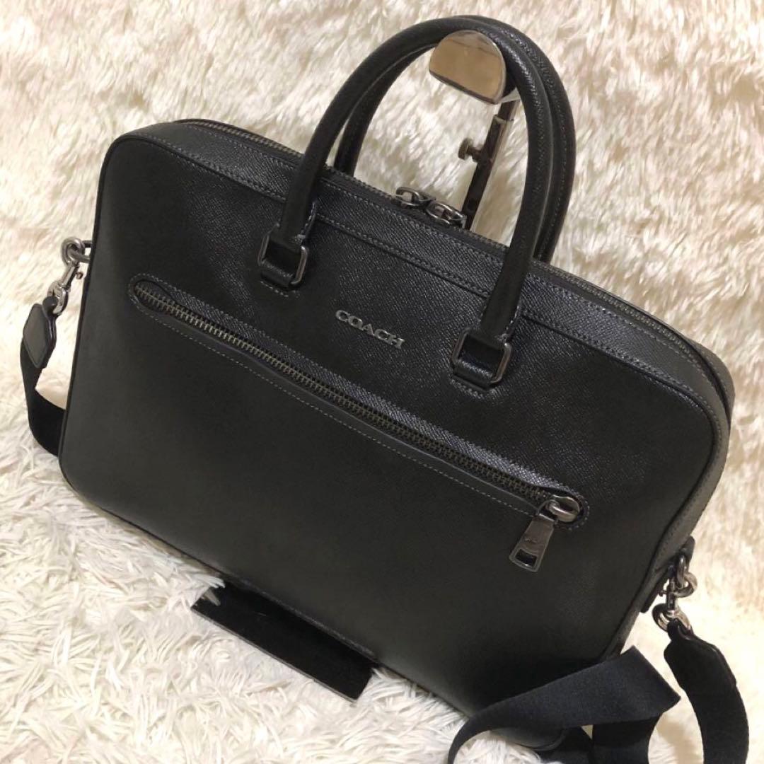 新品同様☆コーチ レザー　2way ビジネスバッグ ショルダーバッグ イーサン