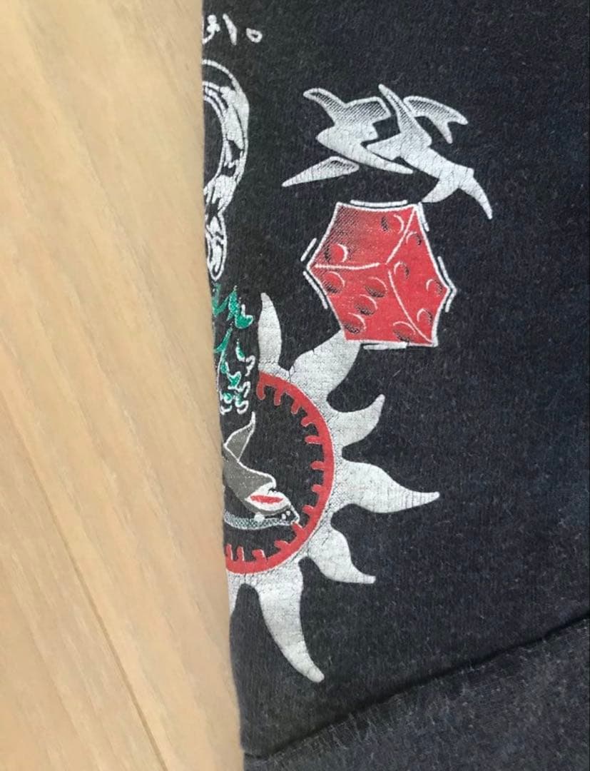 希少ブラック　Tシャツ シンボル ロッドマン　タトゥーヴィンテージ　90s