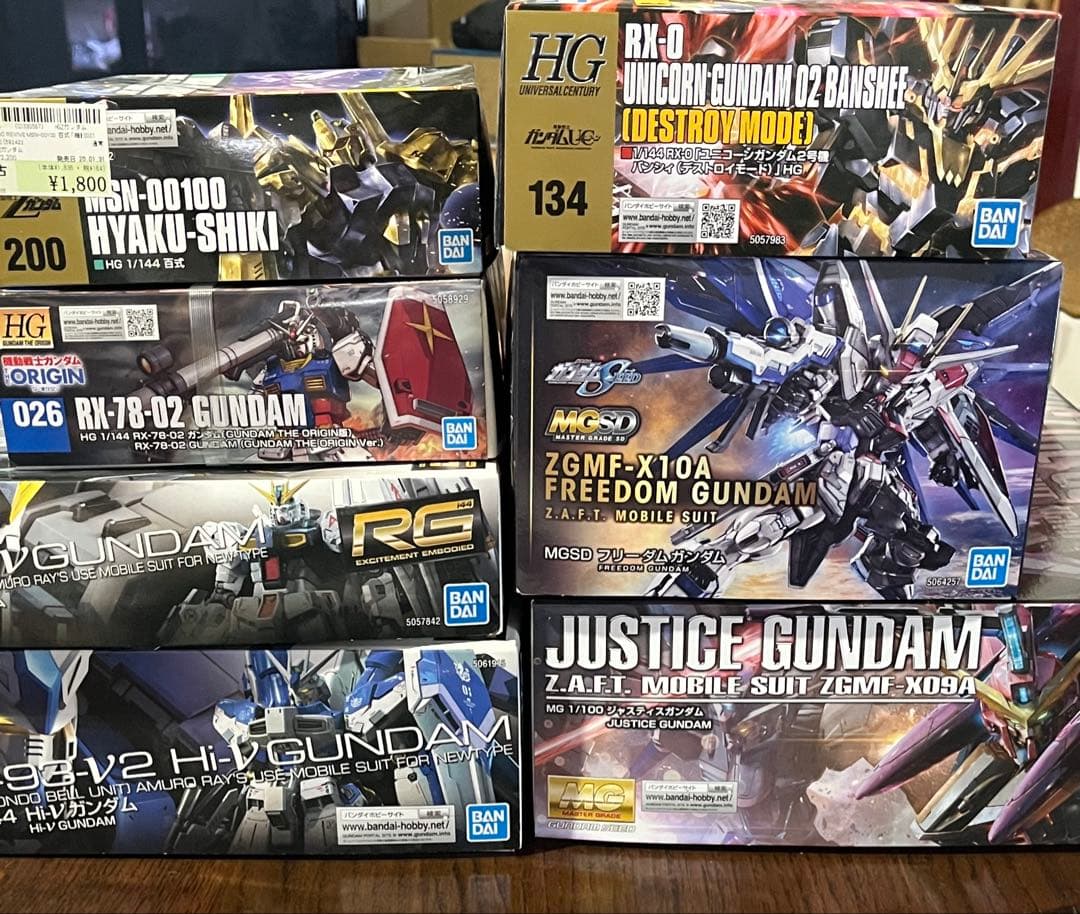 MG MGSD RG HG ガンプラセット7点　フリーダム　ジャスティス　百式