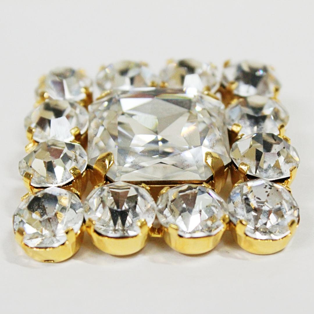 激レア 極美品 セリーヌ ピンブローチ ラインストーン ゴールド CELINE