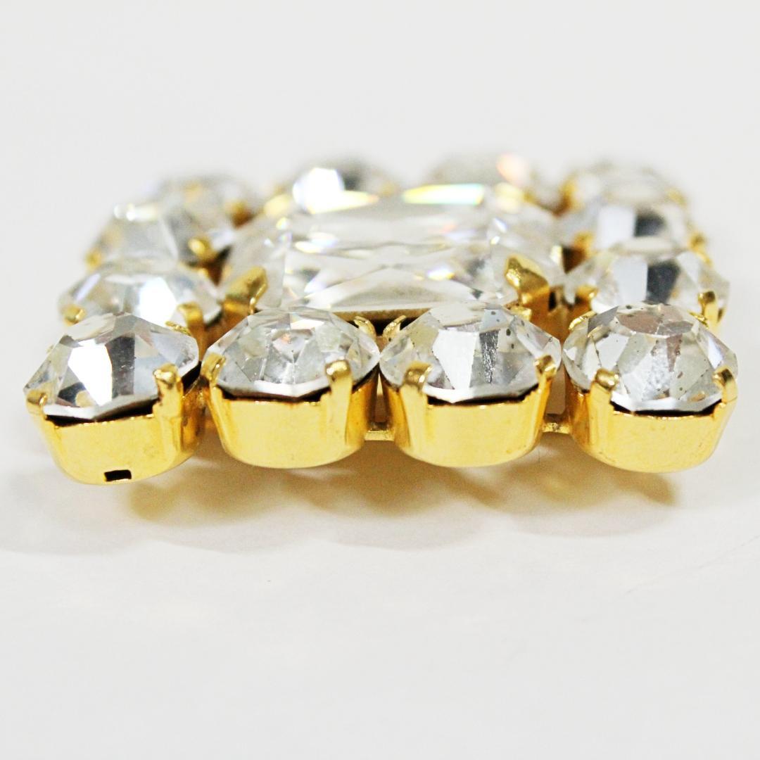 激レア 極美品 セリーヌ ピンブローチ ラインストーン ゴールド CELINE