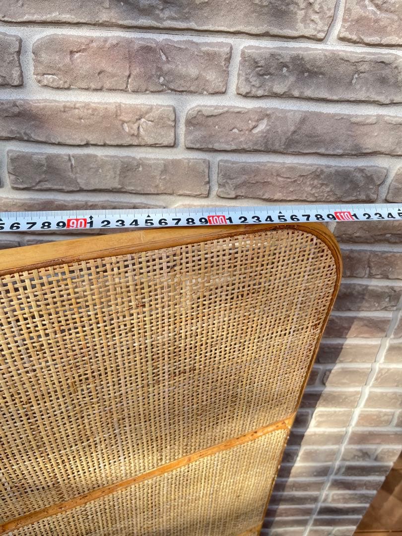 高級　ラタン 籐 3連パーテーション 衝立 間仕切り 昭和レトロ 新品未使用