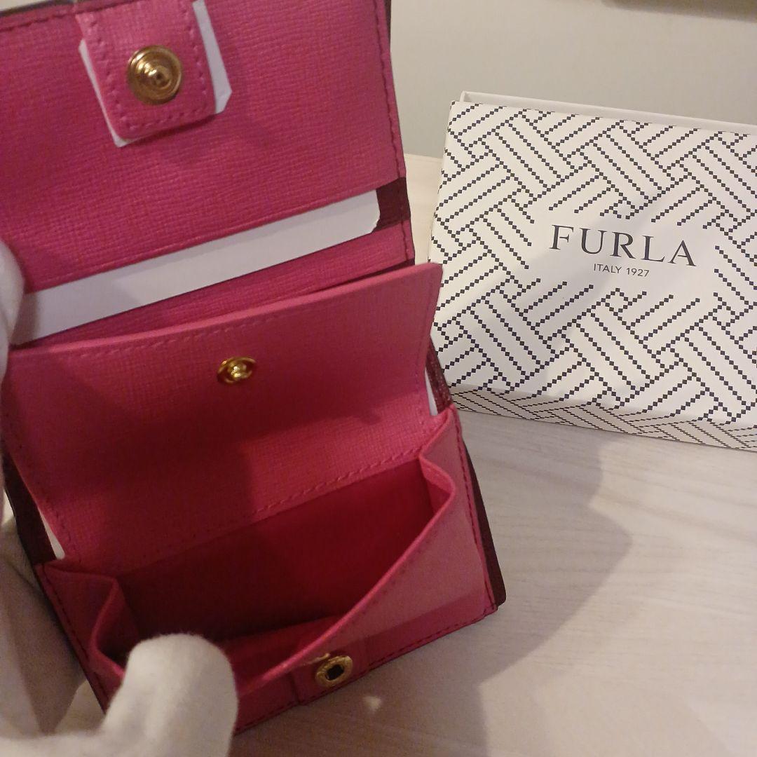 新品 FURLA バイカラー 二つ折り財布 箱有り