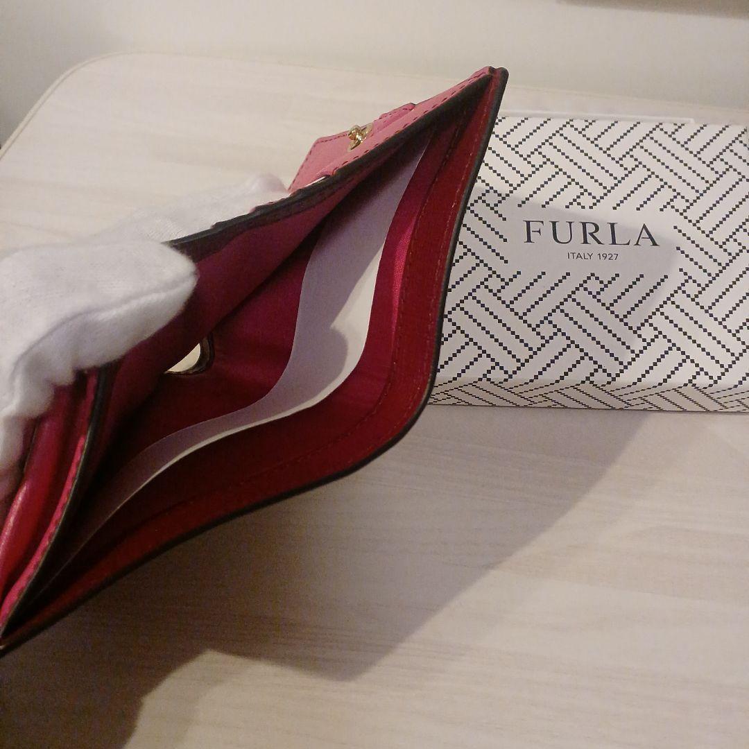 新品 FURLA バイカラー 二つ折り財布 箱有り