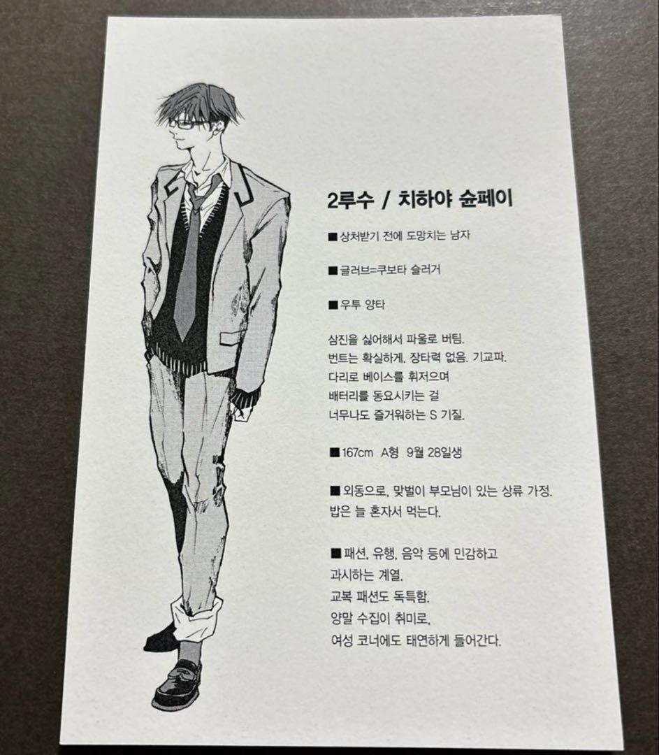 韓国 忘却バッテリー 初版 特典　イラストカード　要圭　喜久屋