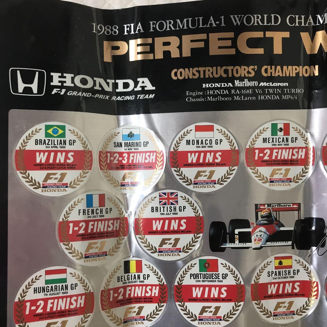 希少全種　HONDA  F1  1988  記念ステッカー