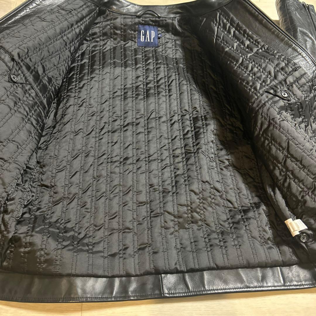 OLD GAP オールドギャップ　黒 レザーシングルライダースジャケット　M