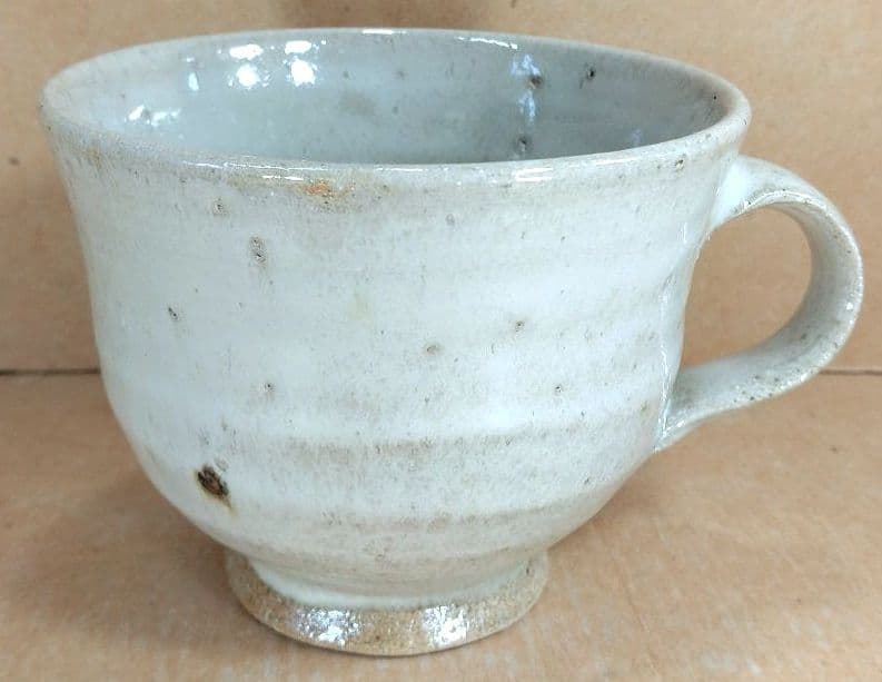 濱田庄司(浜田庄司) 朝杯(カップ&ソーサー）共箱 未使用 益子焼 人間国宝