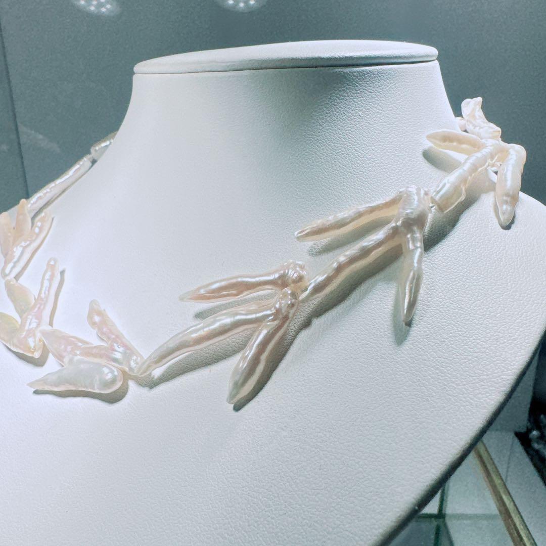 淡水パールネックレス　淡水小枝パールネックレスNO25-989