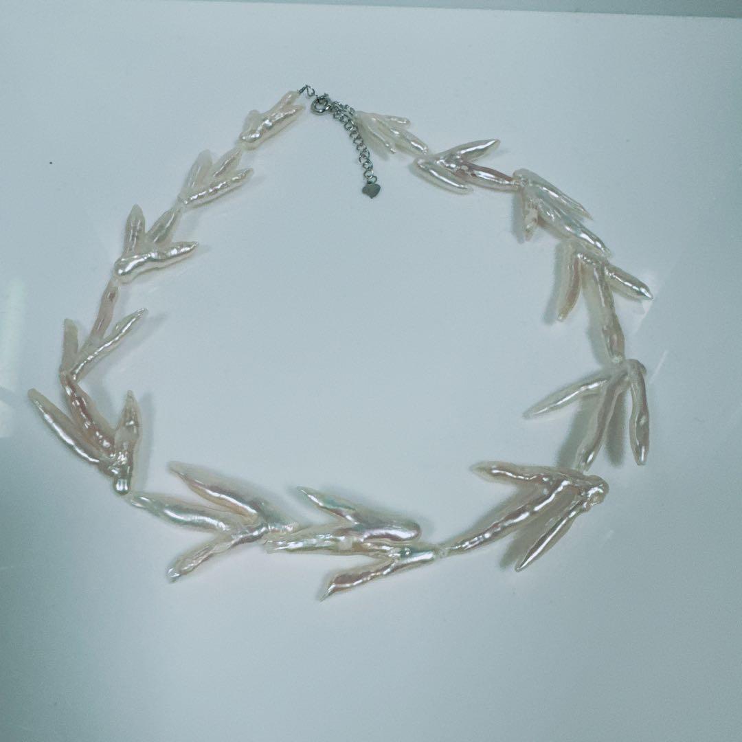 淡水パールネックレス　淡水小枝パールネックレスNO25-989