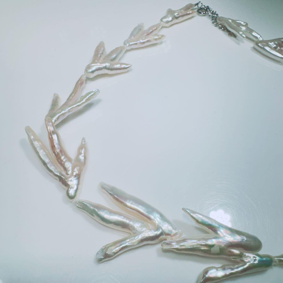 淡水パールネックレス　淡水小枝パールネックレスNO25-989