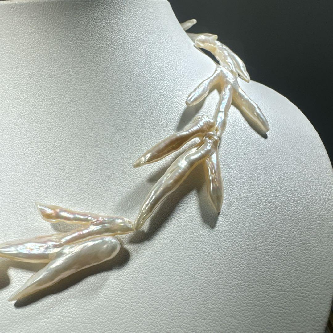 淡水パールネックレス　淡水小枝パールネックレスNO25-989