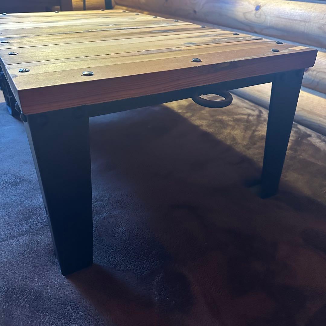 ジャーナルスタンダード 木製テーブル 車輪付き 約51cm x 92cm