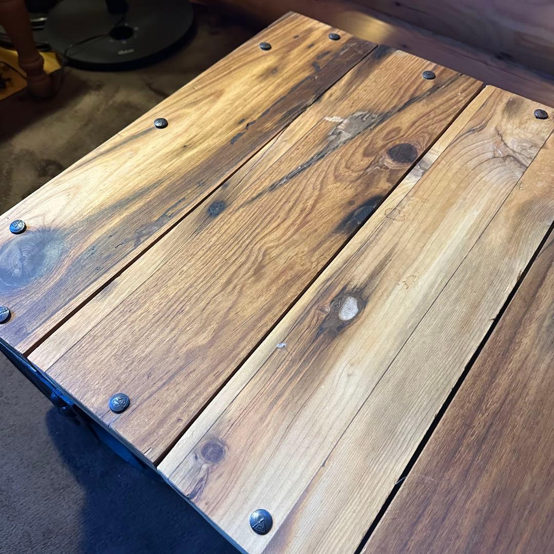 ジャーナルスタンダード 木製テーブル 車輪付き 約51cm x 92cm