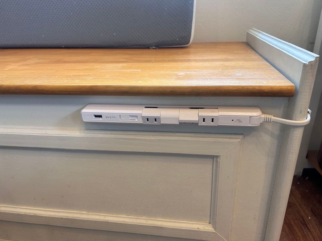 コーナー型収納ベンチ ホワイト（直接引き渡し）