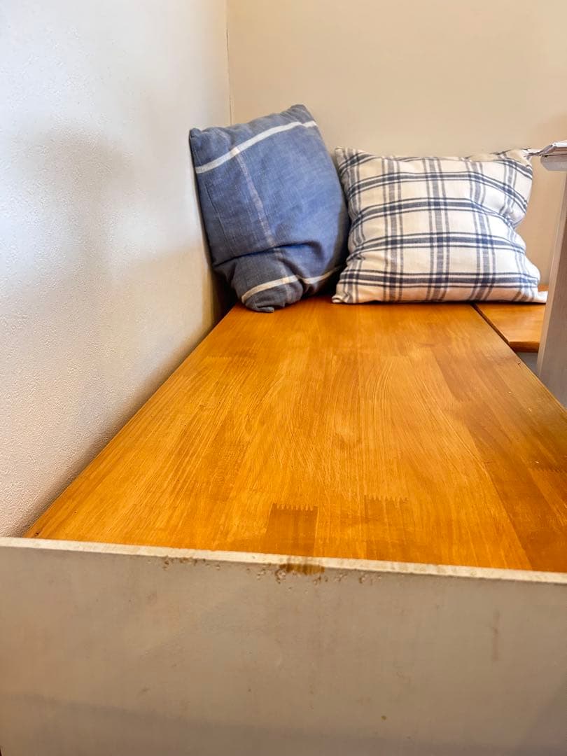 コーナー型収納ベンチ ホワイト（直接引き渡し）