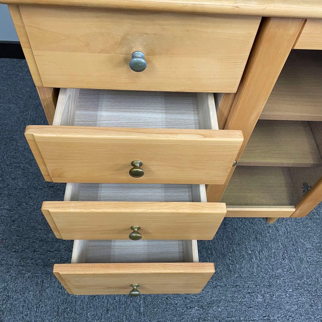 【美品】木製キャビネット ナチュラル 幅70cm サイドボード　北欧風　家具