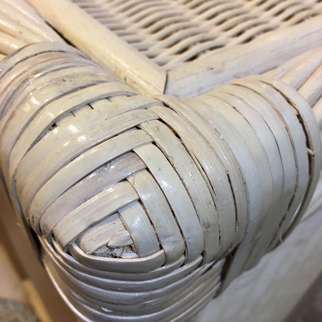 ヴィンテージ　ホワイトラタン 4段チェスト☆