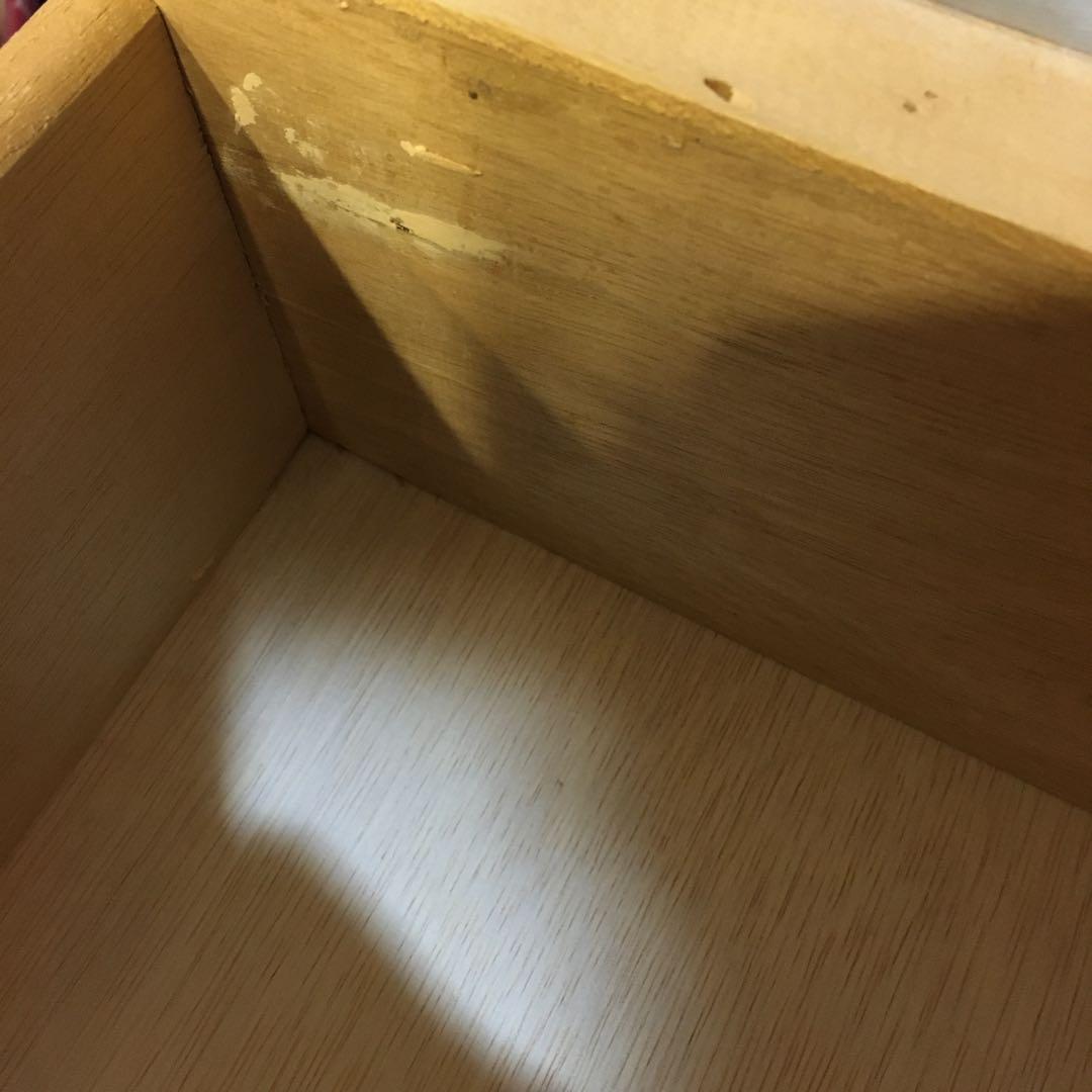 ヴィンテージ　ホワイトラタン 4段チェスト☆