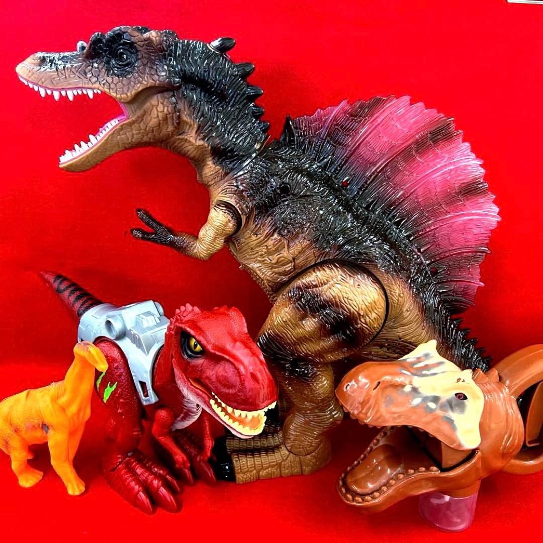 恐竜　フィギュア　60㎝　特大　大迫力　リアル　3体セットプラス頭部　T⑨