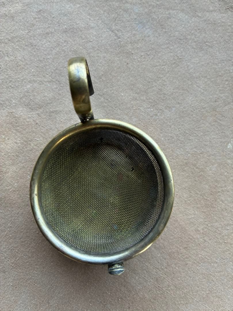 フランス　アンティーク　ティー　ストレーナー　真鍮　茶漉し　100年　レア