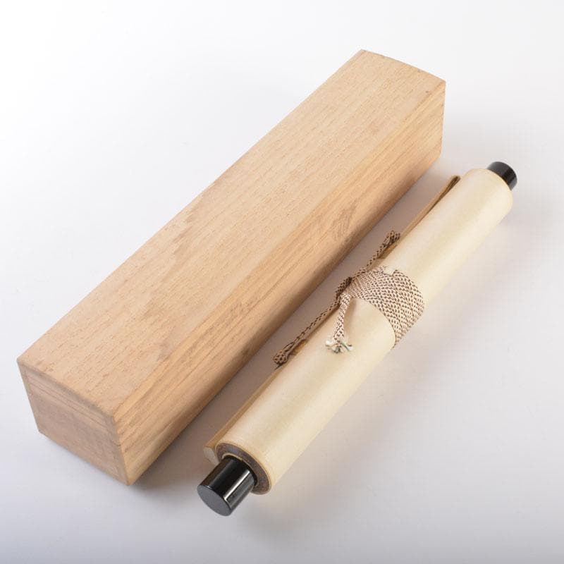 掛軸　前大徳　雪尾要道筆 「眉毛横眼上」　寿老人図　共箱　C　6885A