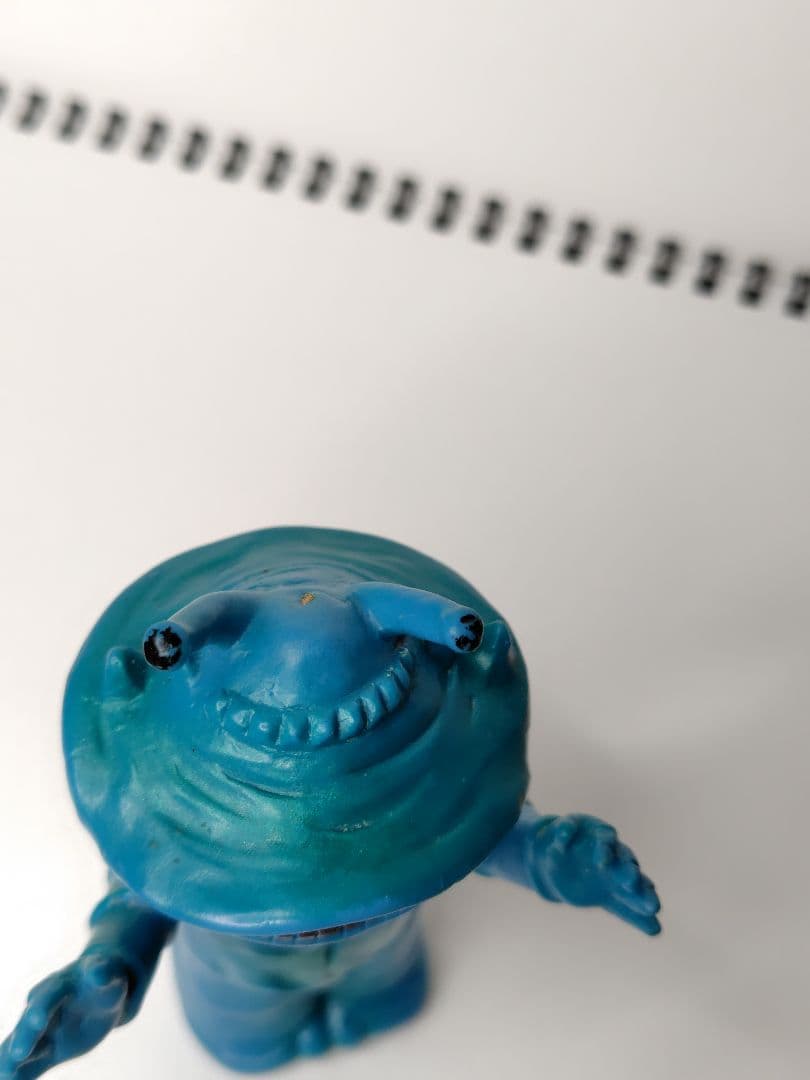 怪獣 ジャンボ指人形 カネゴン 青成型 約105mm 当時物